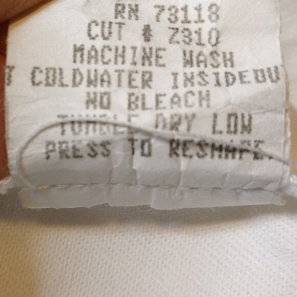 Vintage David Dart Sport White Maxi Dress Size Medium Tie Back Beach Scene - Picture 9 of 9